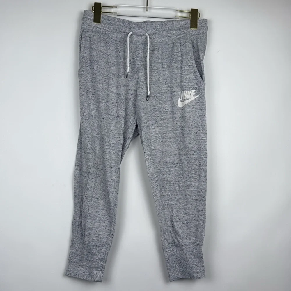 Nike Women's Heather Gray Organic Cotton Sweatpants Size Small